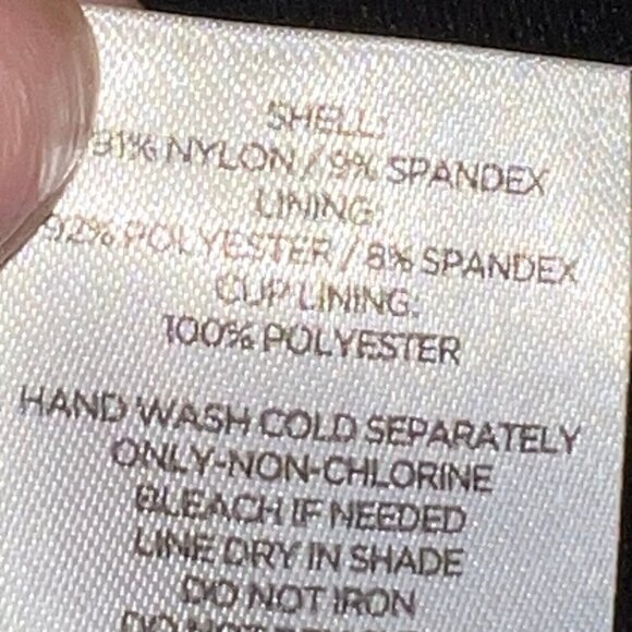 Shade & Shore Womens‎ Lightly Lined Plunge Wide Strap Ribbed Bikini Top Size 34C - Picture 7 of 8